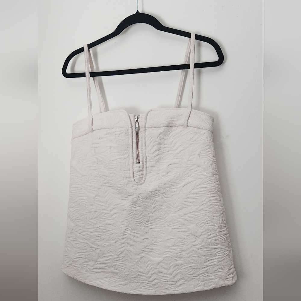 Opening Ceremony White and Pink Textured Skirt